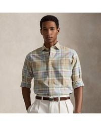 Polo Ralph Lauren - Custom Fit Plaid Oxford Shirt - Lyst