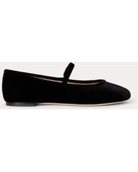 Ralph Lauren - Jayna Velvet Mary Jane Flat - Lyst