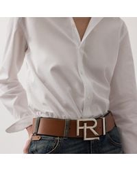 Ralph Lauren - Rl Box Leather Wide Belt - Lyst