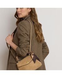 Ralph Lauren - Scarf-Trim Small Farrah Soft Satchel - Lyst