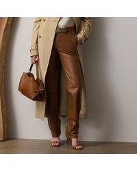 Ralph Lauren - Benjamen Lambskin Trouser - Lyst