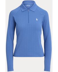 Ralph Lauren - Cable Quarter-Zip Long-Sleeve Polo - Lyst
