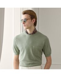 Ralph Lauren - Silk-Blend Short-Sleeve Jumper - Lyst