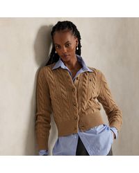 Polo Ralph Lauren - Cable-Knit Wool-Cashmere Cardigan - Lyst