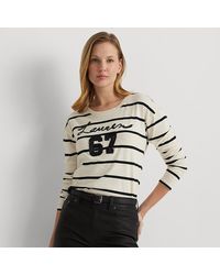 Lauren by Ralph Lauren - Camiseta de punto jersey con lentejuelas - Lyst