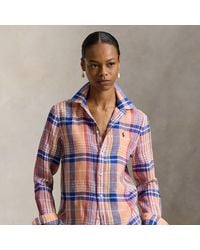 Polo Ralph Lauren - Classic Fit Plaid Linen Shirt - Lyst