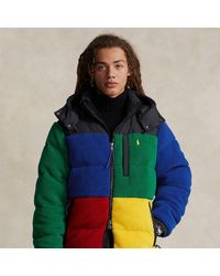 Polo Ralph Lauren - Colour-blocked Pile Fleece Down Jacket - Lyst