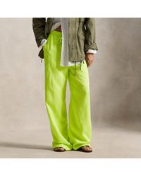 Polo Ralph Lauren - Twill Drawstring Wide-Leg Trousers - Lyst
