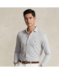 Polo Ralph Lauren - Jacquard-gebreid Overhemd Met Visgraat - Lyst