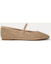 Ralph Lauren - Jayna Perforated Suede Mary Jane Flat - Lyst