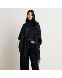 Ralph Lauren - Plaid Fringe-Trim Ruana - Lyst