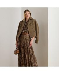 Ralph Lauren - Ralph Lauren Paisley Chiffon Tiered Skirt - Lyst