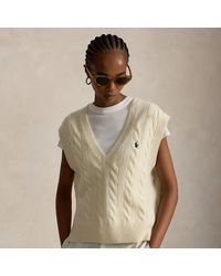 Polo Ralph Lauren - Cable-Knit Sleeveless Jumper - Lyst