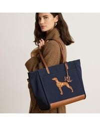 Ralph Lauren - Dog-Embroidered Large Cameryn Tote Bag - Lyst