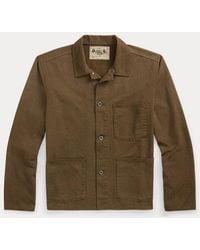 RRL - Gestreifte Utility-Jacke Aus Twill - Lyst