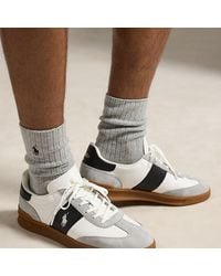 Polo Ralph Lauren - Heritage Aera Leather-Suede Trainer - Lyst