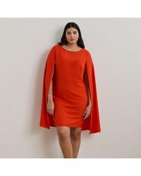 Ralph Lauren - Ralph Lauren Cape Georgette Cocktail Dress - Lyst