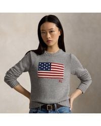 Polo Ralph Lauren - Flag Cotton Crewneck Jumper - Lyst