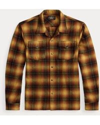 RRL - Camicia sahariana scozzese in misto lana - Lyst