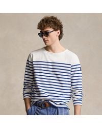 Polo Ralph Lauren - Classic Fit Gestreept Shirt Met Boothals - Lyst
