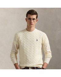 Ralph Lauren - Maglia in lana e cashmere a trecce - Lyst