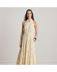 Ralph Lauren - Floral-Eyelet Voile Tiered Shirtdress - Lyst