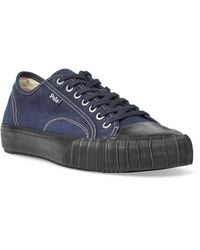Ralph Men Calfskin Sneaker Lyst Lauren Blue For Polo Jermain In 5TlK1Jc3uF