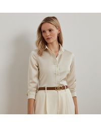 Ralph Lauren - Classic Fit Satin Charmeuse Shirt - Lyst