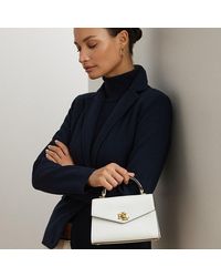 Ralph Lauren - Ralph Lauren Leather Small Farrah Satchel - Lyst