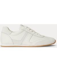 Ralph Lauren - Dani Low Profile Leather And Suede Trainers - Lyst