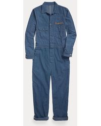 RRL - Embroidered Jaspe Twill Coverall - Lyst