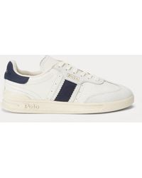 Polo Ralph Lauren - Heritage Aera Leather-Suede Trainer - Lyst