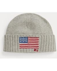 Ralph Lauren - Flag-Intarsia Wool-Blend Beanie - Lyst