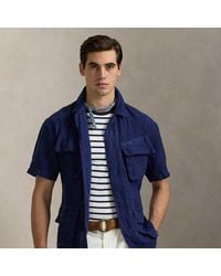 Ralph Lauren - Garment-Dyed Slub Linen Overshirt - Lyst