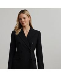 Ralph Lauren - Ralph Lauren Double-Breasted Wool Crepe Blazer - Lyst