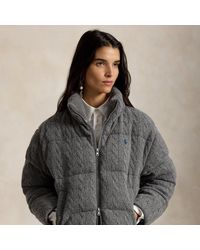 Polo Ralph Lauren - Cable Wool-Cashmere Puffer Jacket - Lyst