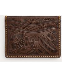 RRL - Hand-Tooled Leather Card Case - Lyst