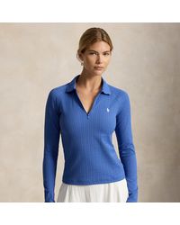 Ralph Lauren - Cable Quarter-Zip Long-Sleeve Polo - Lyst