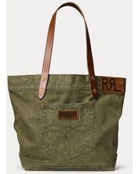 RRL - Twill-Tragetasche Mit Lederbesatz - Lyst