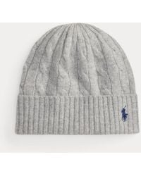 Polo Ralph Lauren - Cable-Knit Wool-Cashmere Beanie - Lyst