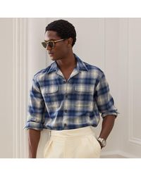 Ralph Lauren - Plaid Cotton-Cashmere Shirt - Lyst