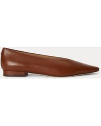 Ralph Lauren - Audri Nappa Leather Ballet Flat - Lyst