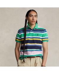 Ralph Lauren - Classic Fit Striped Mesh Polo Shirt - Lyst