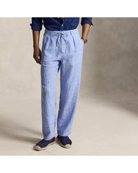 Ralph Lauren - Lateef Relaxed Fit Striped Linen Trouser - Lyst