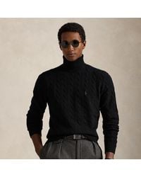 Polo Ralph Lauren - Cable Wool-Cashmere Turtleneck Sweater - Lyst
