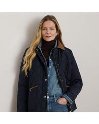 Ralph Lauren - Twill-Trim Diamond-Quilted Barn Jacket - Lyst