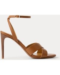 Ralph Lauren - Cleary 95 Mm Calfskin Sandal - Lyst