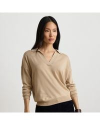 Ralph Lauren - Cotton-Modal Polo Jumper - Lyst