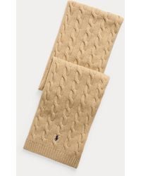Polo Ralph Lauren - Cable-Knit Wool-Cashmere Scarf - Lyst