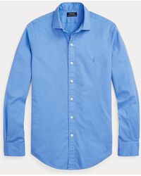 Polo Ralph Lauren Konfektioniert gefärbtes Slim-Fit Hemd - Blau